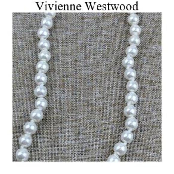 BRAND NEW Vivienne westwood gold Orb Pearl Choker Necklace - Picture 4 of 5